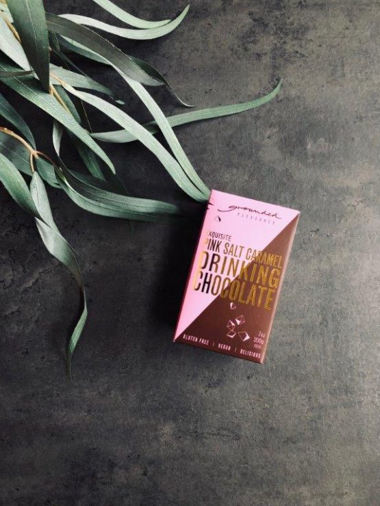 Grounded Pleasures - Drinking Chocolate, Pink Salt Caramel (200g)