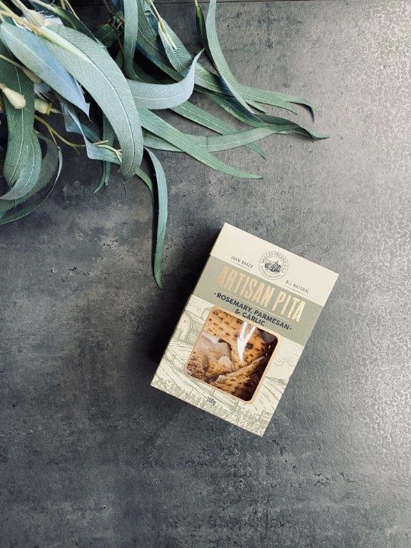 Valley Produce Co - Artisan Pita Box, Rosemary, Parmesan and Garlic (100g)