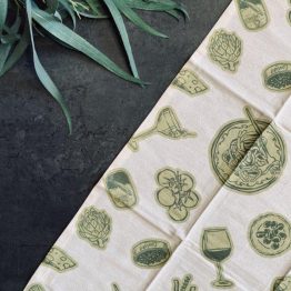 Taormina Cotton Tea Towel (50x70cm), Olive