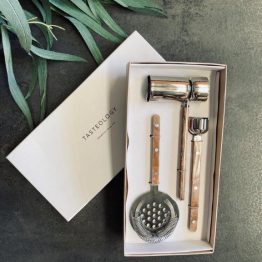 Tasteology - Cocktail Tool Set, Taupe